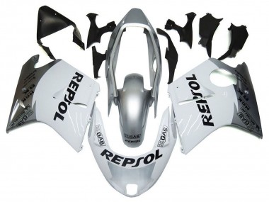 Online 1996-2007 Honda CBR1100XX Blackbird Motorcycle Fairings - Silver White Grey Black Repsol Canada
