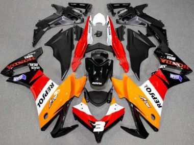Online 2013-2015 Honda CBR500R Motorcycle Fairings - Orange White Red Glossy Black Repsol Canada