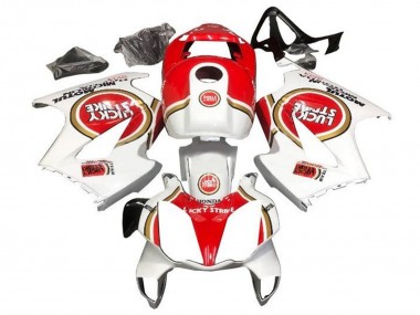 Online 2002-2013 Honda VFR 800 Motorcycle Fairings - White Red Lucky Strike Canada