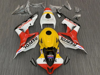 Online 2007-2008 Honda CBR600RR Motorcycle Fairings - Yellow White Red Glossy Black Repsol HRC Canada