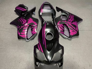Online 2001-2003 Honda CBR600 F4i Motorcycle Fairings - Pink Matte Black Skull Canada