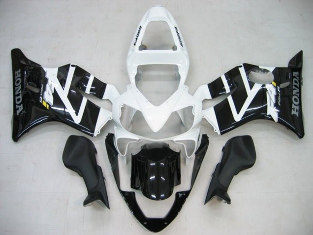2001-2003 Honda CBR600 F4i Motorcycle Fairings - White Glossy Black Canada