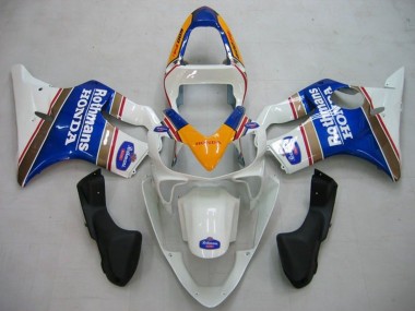 Online 2001-2003 Honda CBR600 F4i Motorcycle Fairings - Yellow White Blue Rothmans Canada