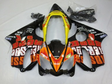 Online 2004-2007 Honda CBR600 F4i Motorcycle Fairings - Yellow Orange Glossy Black Rossi Canada