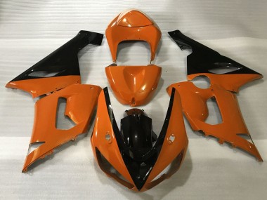 Online 2005-2006 Kawasaki ZX6R Motorcycle Fairings - Orange Black Canada