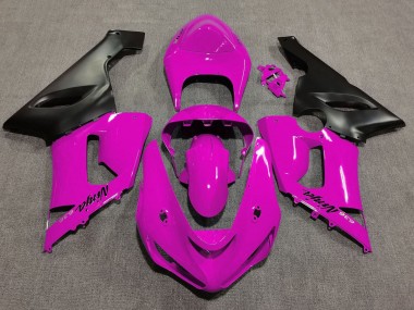 Online 2005-2006 Kawasaki ZX6R Motorcycle Fairings - Pink Matte Black Canada