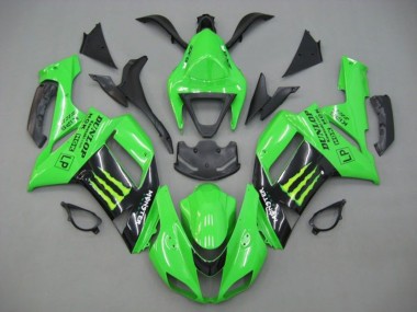 Online 2007-2008 Kawasaki ZX6R Motorcycle Fairings - Green Black Monster Energy Canada