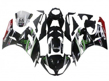 Online 2009-2012 Kawasaki ZX6R Motorcycle Fairings - Glossy Black White Green Red Elf Monster Canada