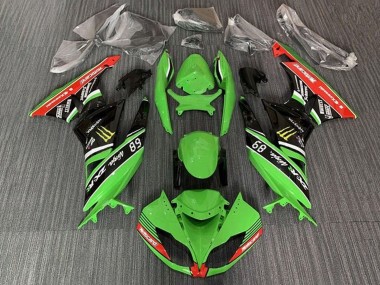 Online 2009-2012 Kawasaki ZX6R Motorcycle Fairings - Green Glossy Black Red Yellow Monster Motocard Canada