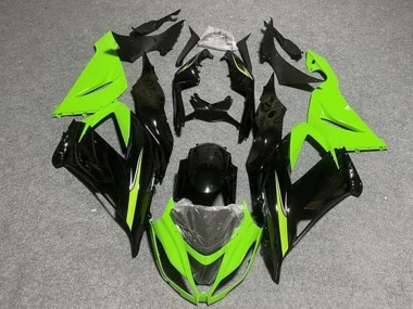Online 2013-2018 Kawasaki ZX6R Motorcycle Fairings - Light Green Glossy Black Canada