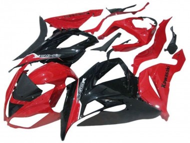 Online 2013-2018 Kawasaki ZX6R Motorcycle Fairing - Red Glossy Black Canada