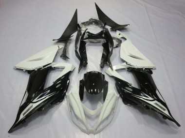Online 2013-2018 Kawasaki ZX6R Motorcycle Fairings - Pearl White Glossy Black Canada