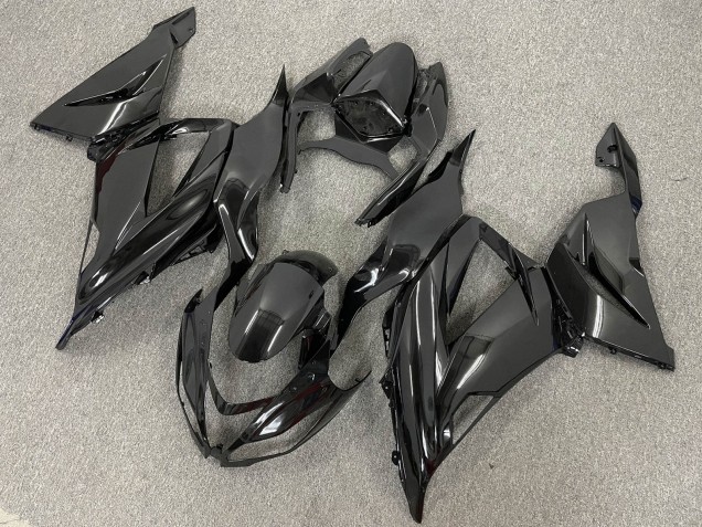 2013-2018 Kawasaki ZX6R Bike Fairings - Glossy Black Matte Black Canada