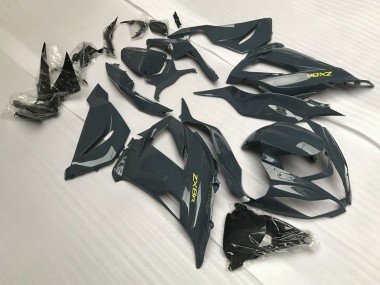 Online 2013-2018 Kawasaki ZX6R Motorcycle Fairings - Dark Grey Yellow Canada