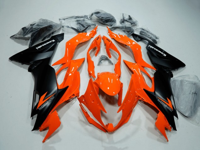 2019-2022 Kawasaki ZX6R Motorcycle Fairings - Orange Matte Black Canada