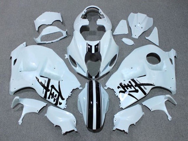 1996-2007 Suzuki GSXR 1300 Hayabusa Motorcycle Fairings - White Black Stripe Canada