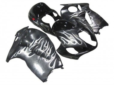 Online 1996-2007 Suzuki GSXR 1300 Hayabusa Motorcycle Fairings - Grey Black White Flame Canada
