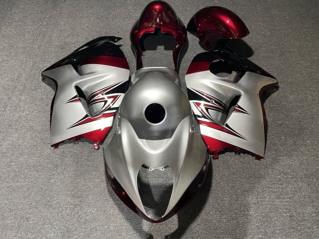 1996-2007 Suzuki GSXR 1300 Hayabusa Motorcycle Fairings - Silver Candy Red Canada