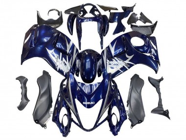 Online 2008-2020 Dark Blue Silver White Suzuki GSXR 1300 Hayabusa Motorcycle Fairings Canada