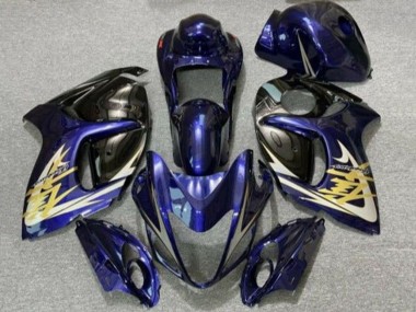 Online 2008-2020 Dark Blue Black Gold Suzuki GSXR 1300 Hayabusa Motorcycle Fairings Canada