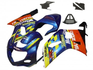 Online 2000-2002 Suzuki GSXR1000 Motorcycle Fairings - Blue Yellow Red Telefonica Motul Canada
