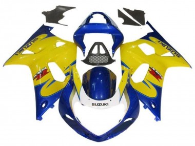 Online 2000-2002 Suzuki GSXR1000 Motorcycle Fairings - Yellow Blue Tribal Canada
