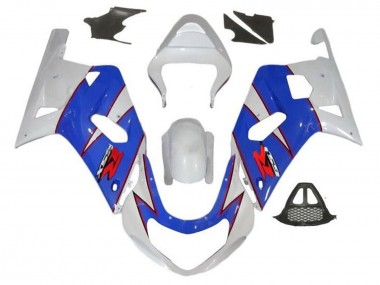 Online 2000-2002 Suzuki GSXR1000 Motorcycle Fairings - White Blue Red Pinstripe Canada