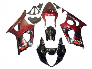 Online 2003-2004 Suzuki GSXR 1000 Motorcycle Fairings - Red Glossy Black Canada