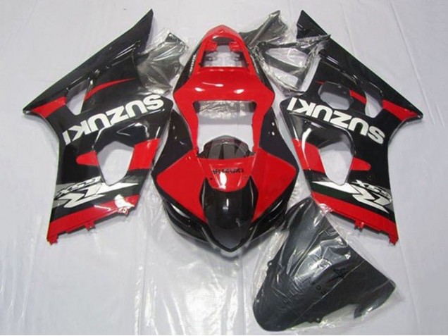 2003-2004 Suzuki GSXR 1000 Motorcycle Fairings - Red Black Silver Canada