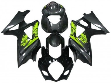 Online 2005-2006 Suzuki GSXR 1000 Motorcycle Fairings - Black Grey Neon Yellow Canada