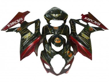 Online 2005-2006 Suzuki GSXR 1000 Motorcycle Fairings - Black Red Gold BACARDI Canada
