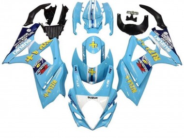 Online 2005-2006 Suzuki GSXR 1000 Motorcycle Fairings - Light Blue Yellow Black Rizla Canada