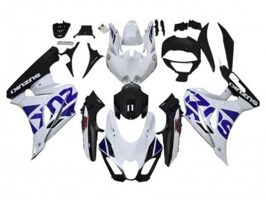 Online 2017-2024 Suzuki GSXR1000 Motorcycle Fairing - White Blue Black Canada