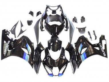 Online 2017-2024 Suzuki GSXR1000 Motorcycle Fairings - Black Blue Stripe Canada