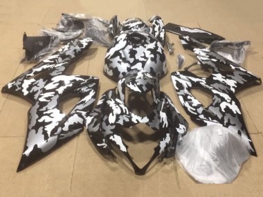 Online 2007-2008 Suzuki GSXR 1000 Motorcycle Fairings - Black White Grey Camouflage Canada