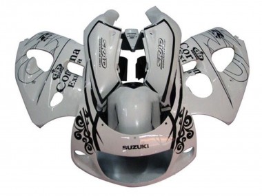 Online 1996-2000 Suzuki GSXR 600 / GSXR 750 Motorcycle Fairings - White Black Corona Extra Canada