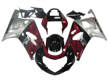 Online 2001-2003 Suzuki GSXR 600 / GSXR 750 Motorcycle Fairing - Silver Red Glossy Black Canada