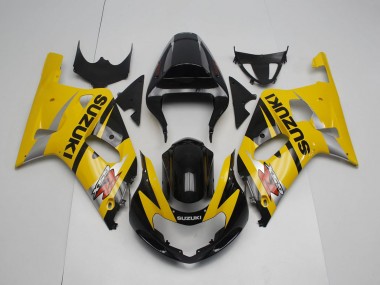 Online 2001-2003 Suzuki GSXR 600 / GSXR 750 Motorcycle Fairing - Yellow Silver Glossy Black Canada