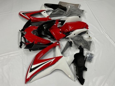 Online 2008-2010 Suzuki GSXR 600 / GSXR 750 Motorcycle Fairing - White Red Glossy Black Canada