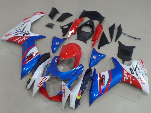 2011-2024 Suzuki GSXR 600 / GSXR 750 Motorcycle Fairings - Blue Red White Canada