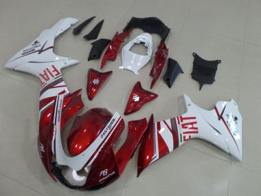 Online 2011-2024 Suzuki GSXR 600 / GSXR 750 Motorcycle Fairings - Candy Red White Fiat Canada