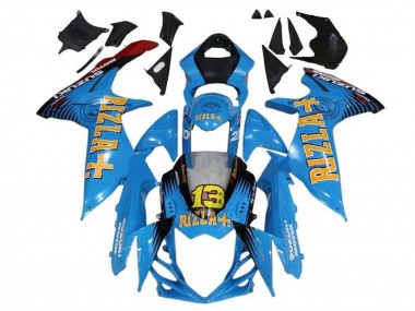 Online 2011-2024 Suzuki GSXR 600 / GSXR 750 Motorcycle Fairings - Blue Yellow Red Black Rizla 13 Canada