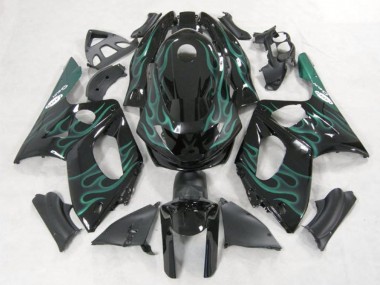 Online 1996-2007 Yamaha YZF600R Thundercat Motorcycle Fairings - Black Green Flame Canada