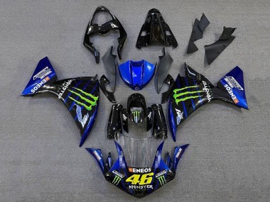 Online 2009-2011 Yamaha YZF 1000 R1 Motorcycle Fairings - Blue Glossy Black Green Monster Energy Canada