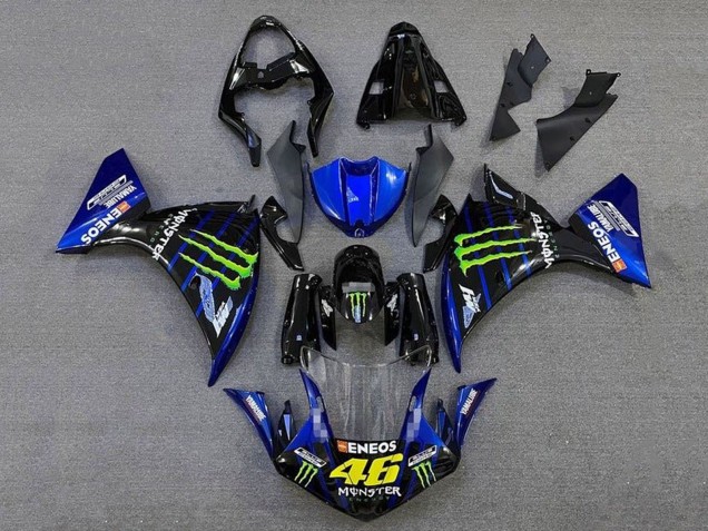 2009-2011 Yamaha YZF 1000 R1 Motorcycle Fairings - Blue Glossy Black Green Monster Energy Canada