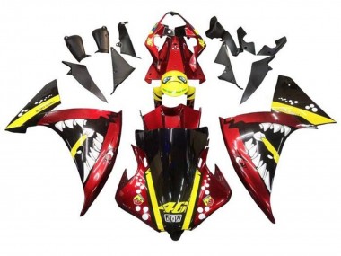 Online 2009-2011 Yamaha YZF 1000 R1 Motorcycle Fairings - Red Yellow Black Shark Canada