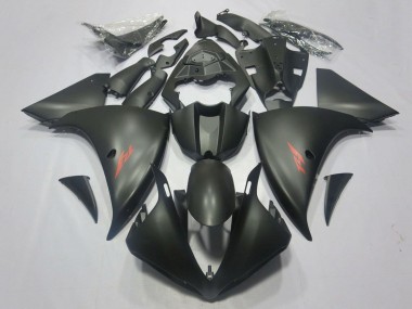Online 2009-2011 Yamaha YZF 1000 R1 Motorcycle Fairings - Matte Black Red Decal Canada