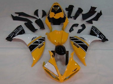 Online 2009-2011 Yamaha YZF 1000 R1 Motorcycle Fairing - Yellow White Black Stripe Canada