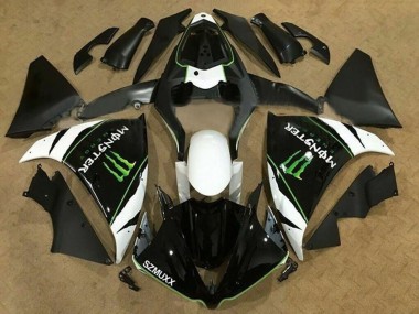 Online 2012-2014 Yamaha YZF 1000 R1 Motorcycle Fairings - White Black Green Monster Energy SZMUXX Canada