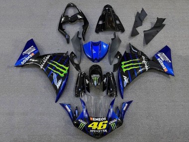 Online 2012-2014 Yamaha YZF 1000 R1 Motorcycle Fairings - Glossy Black Blue Green Monster Energy ENEOS Yamalube Canada